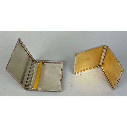 151 - TWO SILVER CIGARETTE CASES, 

Weigh: 289gms