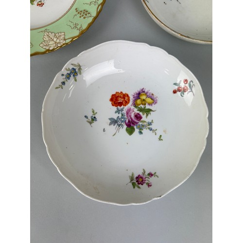 218 - THREE CERAMIC PLATES TO INCLUDE MEISSEN, SEVRES AND ROYAL CROWN DERBY, 

Meissen and Sevres plates, ... 