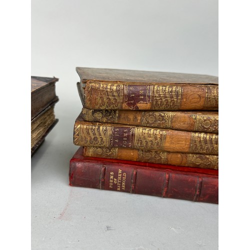 431 - A GROUP OF FOURTEEN ANTIQUE LEATHER BOUND BOOKS (14),