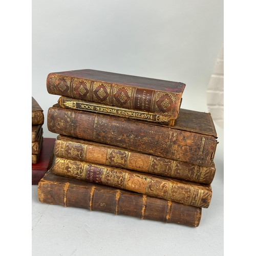 431 - A GROUP OF FOURTEEN ANTIQUE LEATHER BOUND BOOKS (14),