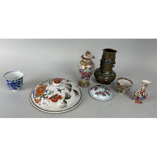 68 - A GROUP OF CHINESE CERAMICS AND A BRONZE VESSEL (7)