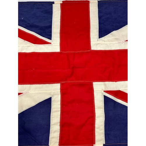 217 - A LARGE ANTIQUE UNION JACK FLAG POSSIBLY FROM A SHIP,

176cm x 86cm