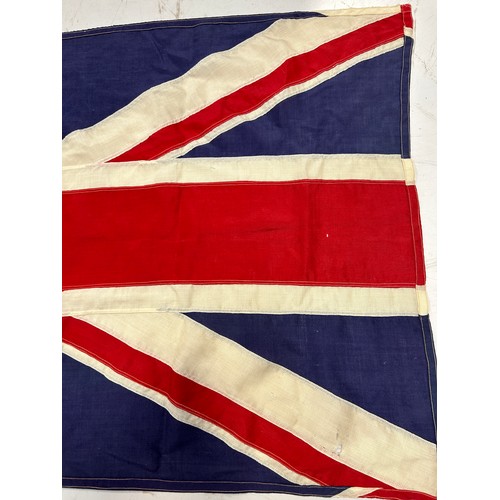 217 - A LARGE ANTIQUE UNION JACK FLAG POSSIBLY FROM A SHIP,

176cm x 86cm