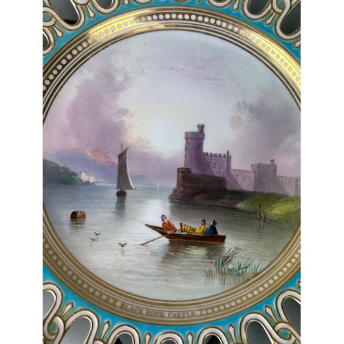 227 - A PAIR OF COPELAND PLATES DEPICTING CARRICKFERGUS CASTLE AND BLACKROCK CASTLE,

22cm D each.