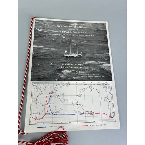 423 - TRAVEL AND EXPLORATION INTEREST: RMS MAURETANIA A MENU FROM THE FAREWELL DINNER 1951 ALONG WITH AN I... 