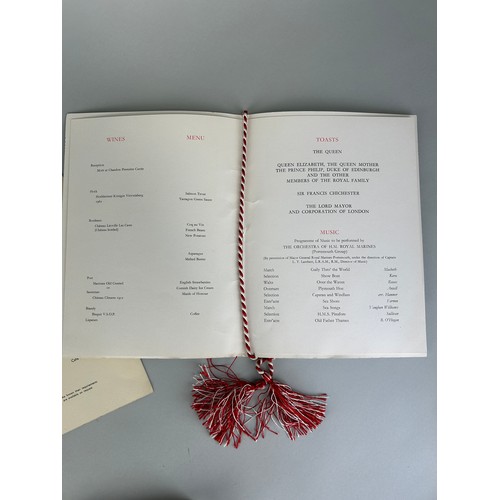 423 - TRAVEL AND EXPLORATION INTEREST: RMS MAURETANIA A MENU FROM THE FAREWELL DINNER 1951 ALONG WITH AN I... 