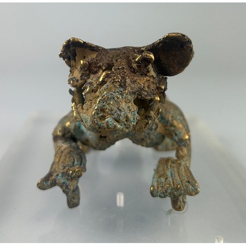 87 - A PRE-COLUMBIAN TUMBAGA JAGUAR EFFIGY, 

From Costa Rica/Panama, Veraguas-Greater Chiriquí

Circa 80... 