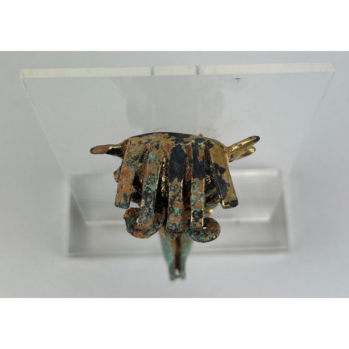 88 - A PRE COLUMBIAN TUMBAGA SHAMAN FIGURE PENDANT, 

From Costa Rica/Panama, Veraguas-Greater Chiriquí. ... 