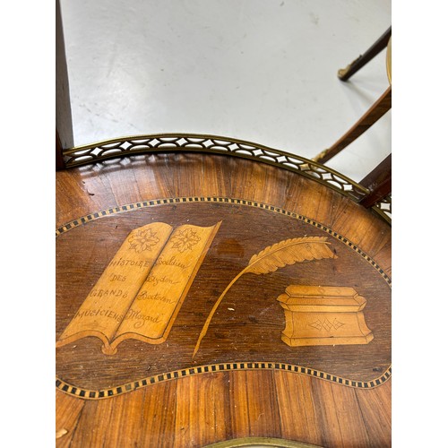 8 - A PAIR OF FRENCH LOUIS XVI DESIGN BEDSIDE TABLES, 

Kingwood with marquetry inlay and ormolu mounts.... 