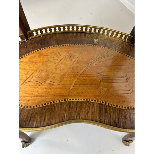 8 - A PAIR OF FRENCH LOUIS XVI DESIGN BEDSIDE TABLES, 

Kingwood with marquetry inlay and ormolu mounts.... 