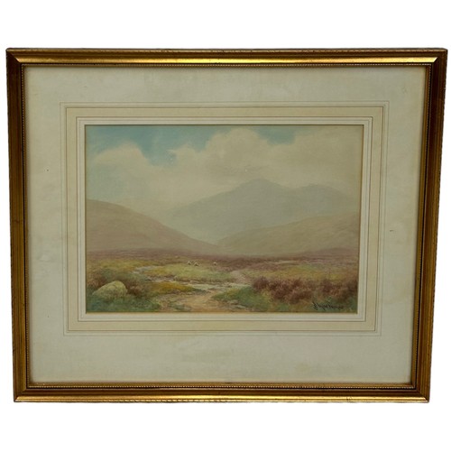 378 - THOMAS MORTIMER: A WATERCOLOUR PAINTING ON PAPER DEPICTING A LANDSCAPE SCENE, 

36cm x 26cm 

Mounte... 