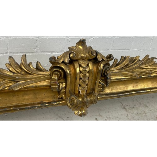 209 - A 19TH CENTURY ROCOCCO CARVED GILT WOOD PELMET, 

170cm x 40cm x 8cm