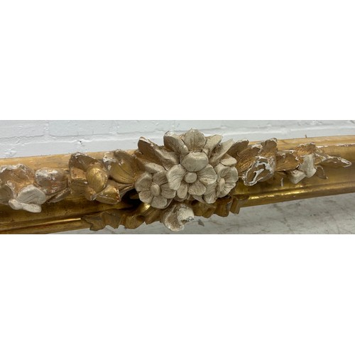 210 - A CARVED WOODEN PELMET, 

172cm L x 23cm x 8cm