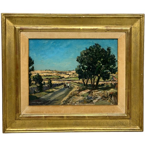 280 - CLAUDE GRAHAME MUNCASTER RWS, RBA, SMA, ROI (BRITISH 1903-1974): AN OIL ON BOARD PAINTING DEPICTING ... 