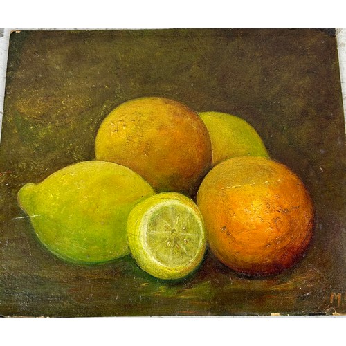 330 - TWO STILL LIFE OIL PAINTINGS ALONG WITH A WATERCOLOUR, A PEN AND WASH DRAWING AND A PRINT (5), 

Lar... 