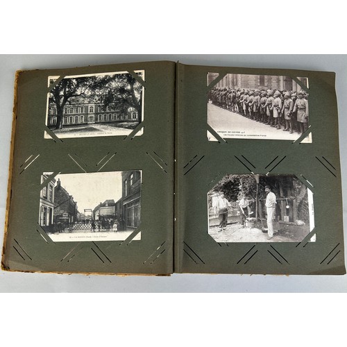 201 - A RARE COLLECTION OF POSTCARDS FROM A BRITISH SOLDIER IN FRANCE DURING WW1 TO HIS MOTHER, 

Housed i... 