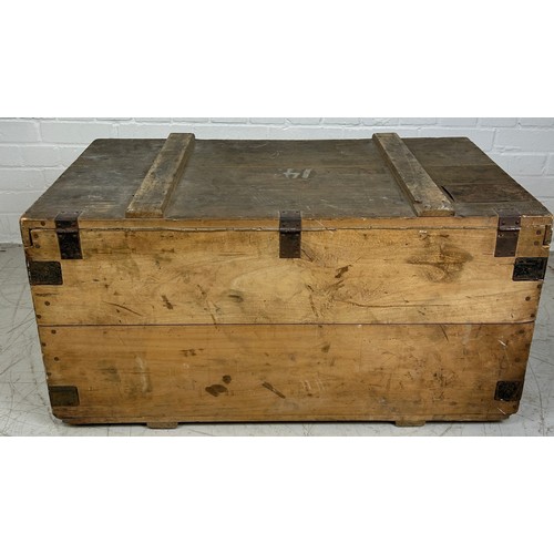 17 - A 19TH CENTURY LOUIS VUITTON PACKING TRUNK BELONGING TO THE FAMED MUNTHE FAMILY STAMPED J.P.M TO EIT... 