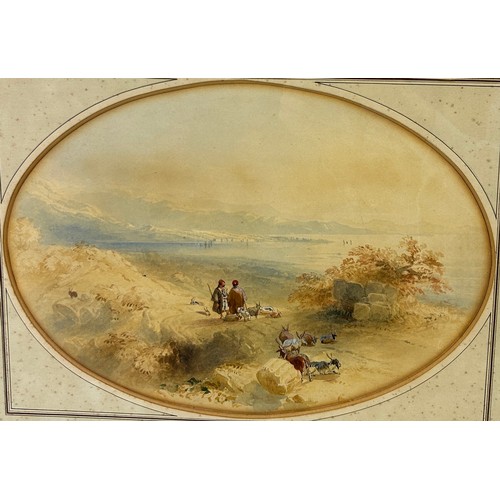 349 - AN EARLY 19TH CENTURY WATERCOLOUR PAINTING AND DRAWING ON PAPER ATTRIBUTED TO GRECIAN WILLIAMS (1773... 