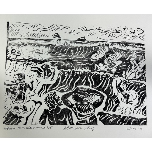 409 - A GROUP OF FOUR 20TH CENTURY SIGNED PROOF LINOCUTS (4) 

31cm x 23cm each.