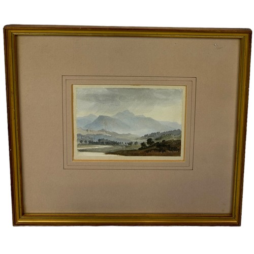 345 - EDWARD THEODORE COMPTON (1849-1921): A WATERCOLOUR PAINTING ON PAPER DEPICTING A LANDSCAPE VIEW OF B... 