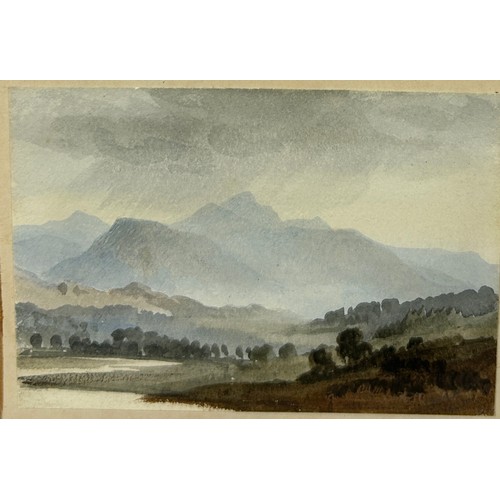 345 - EDWARD THEODORE COMPTON (1849-1921): A WATERCOLOUR PAINTING ON PAPER DEPICTING A LANDSCAPE VIEW OF B... 