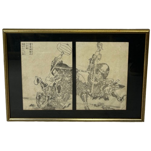 266 - A JAPANESE WOODBLOCK PRINT, 

Unknown artist.

Mounted in a frame and glazed. 34cm x 24cm