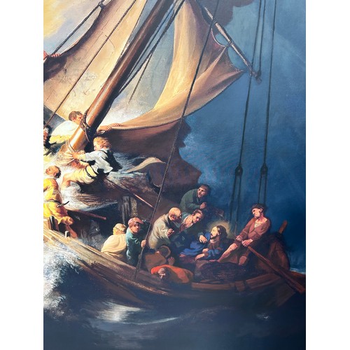 407 - AN EXTRAORDINARILY LARGE OLD MASTER PRINT ON CANVAS FROM THE FILM 'LIFT' WITH KEVIN HART, 

290cm x ... 