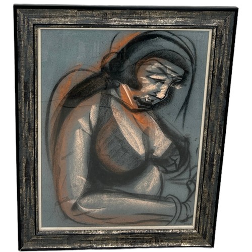 310 - A PASTEL DRAWING ON PAPER DEPICTING A FIGURE, 

59cm x 45cm 

Mounted in a frame and glazed. 

74cm ... 