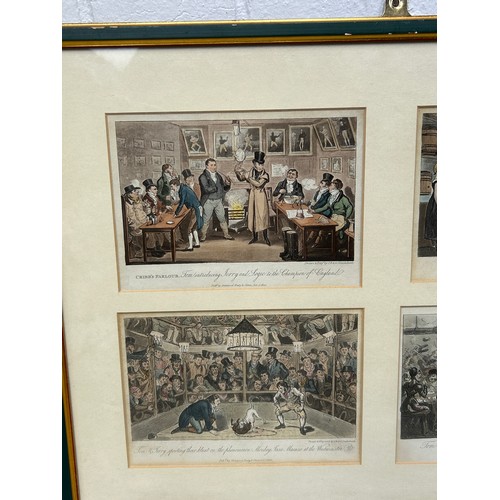 391 - A SET OF EIGHT COLOURED PRINTS AFTER ORIGINAL 18TH AND 19TH CENTURY ENGRAVINGS, 

Largest 20cm x 13c... 