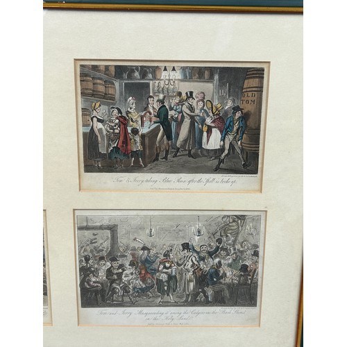 391 - A SET OF EIGHT COLOURED PRINTS AFTER ORIGINAL 18TH AND 19TH CENTURY ENGRAVINGS, 

Largest 20cm x 13c... 