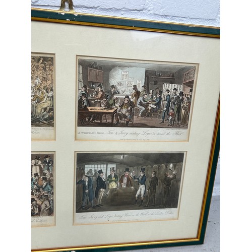 391 - A SET OF EIGHT COLOURED PRINTS AFTER ORIGINAL 18TH AND 19TH CENTURY ENGRAVINGS, 

Largest 20cm x 13c... 