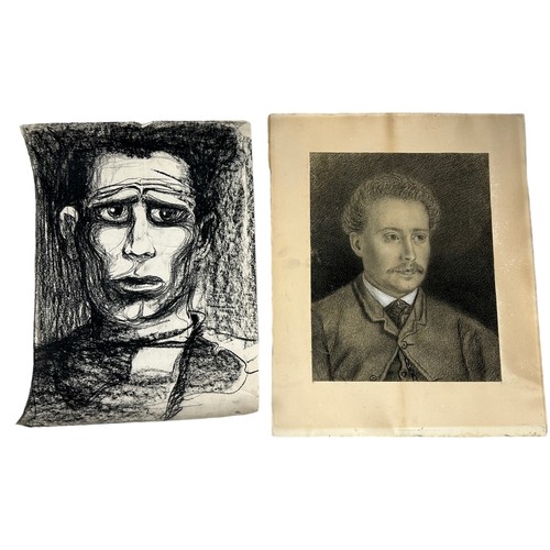 351A - TWO CHARCOAL DRAWINGS DEPICTING GENTLEMAN (2)

59cm x 42cm 

45cm x 35cm