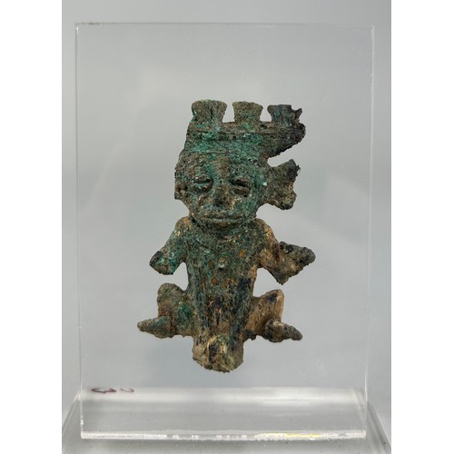 97 - A PRE-COLUMBIAN TUMBAGA SHAMAN FIGURE, 

From Costa Rica/Panama, Veraguas-Greater Chiriquí.

Circa 8... 