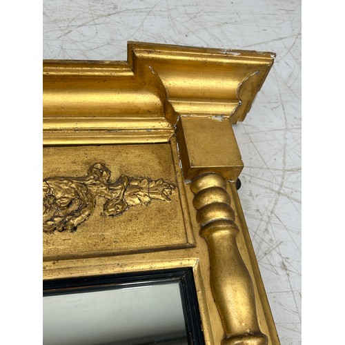 447 - A 19TH CENTURY REGENCY DESIGN GILT WOOD PIER MIRROR,