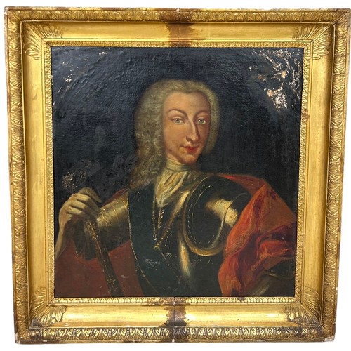 270A - AN 18TH CENTURY ITALIAN OIL ON CANVAS PAINTING DEPICTING CHARLES III OF BOURBON, 

63cm x 61cm 

Mou... 