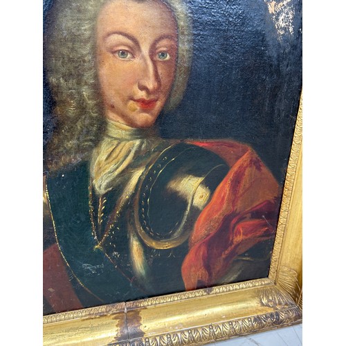 270A - AN 18TH CENTURY ITALIAN OIL ON CANVAS PAINTING DEPICTING CHARLES III OF BOURBON, 

63cm x 61cm 

Mou... 