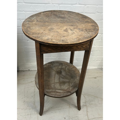 96 - A CIRCULAR TWO TIER OCCASIONAL TABLE, 

75cm x 48cm