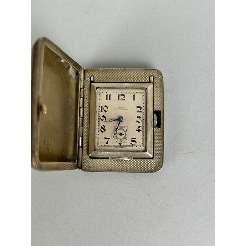 150 - A CASED SILVER WATCH BY BRIGHT OF SCARBOROUGH SWISS MADE, 

Weight: 55gms