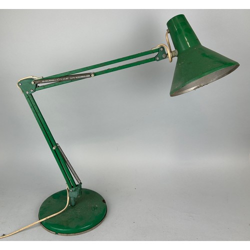 71 - A LARGE GREEN PAINTED ANGLEPOISE LAMP, 

Fully extended 87cm H