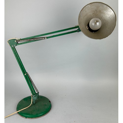 71 - A LARGE GREEN PAINTED ANGLEPOISE LAMP, 

Fully extended 87cm H