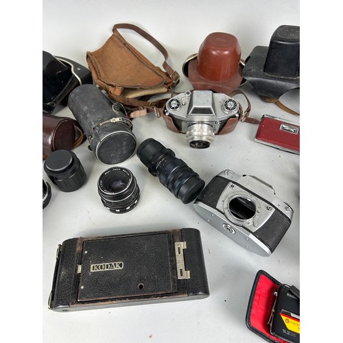 105 - CAMERAS, CAMERA LENSES, CASES