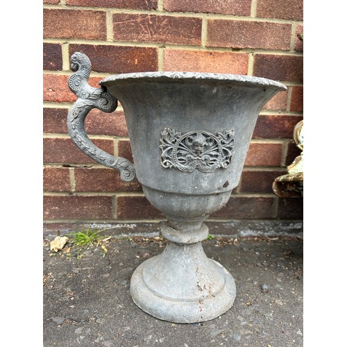 73 - TWO FOUNTAINS, ONE POSSIBLY OLD PARISIAN/FLORENTINE, ALONG WITH A HEAVY LEAD URN (3), 

Largest 75cm... 