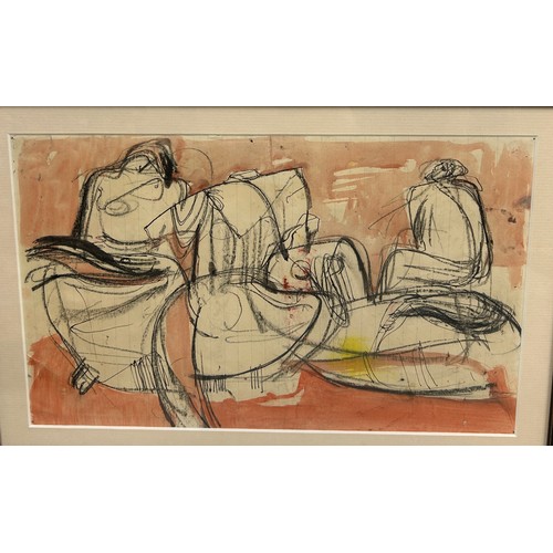 172 - TWO 20TH CENTURY MODERNIST ABSTRACT DRAWINGS AND WATERCOLOUR PAINTINGS ON PAPER (2), 

33cm x 20cm e... 