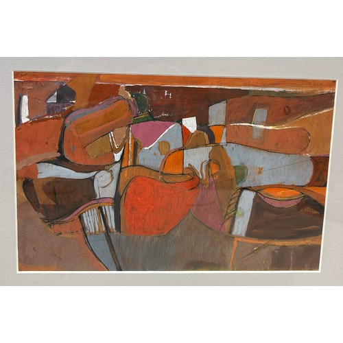 172 - TWO 20TH CENTURY MODERNIST ABSTRACT DRAWINGS AND WATERCOLOUR PAINTINGS ON PAPER (2), 

33cm x 20cm e... 