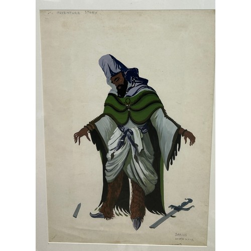 215 - GEORGES WAKHEVITCH (1907-1984): A COSTUME DESIGN FOR 'DARIUS DEATH SCENE' IN 'ADVENTURE STORY', 

Pa... 