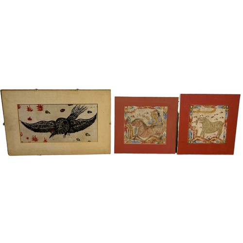 224 - A GROUP OF THREE PAINTINGS ON LINEN, 

Largest 35cm x 18cm 

Provenance: From the estate of Ba Higgi... 