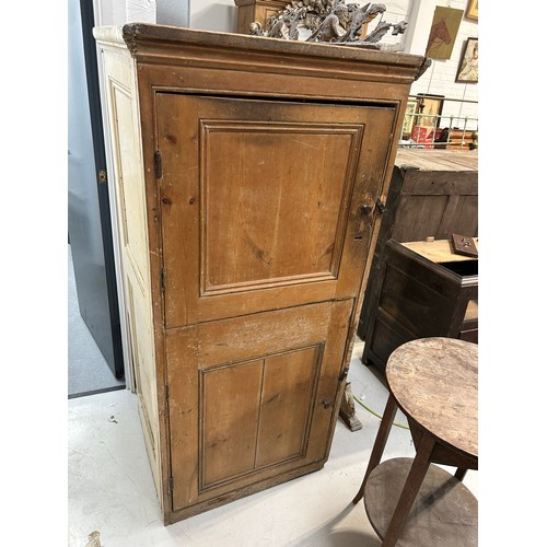 90 - A LARGE PINE CUPBOARD, 

153cm x 72cm x 58cm