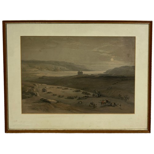 52 - DAVID ROBERTS (SCOTTISH 1796-1864): A COLOURED LITHOGRAPH, 

Some creases to bottom right. 

47cm x ... 