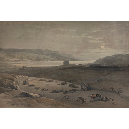 52 - DAVID ROBERTS (SCOTTISH 1796-1864): A COLOURED LITHOGRAPH, 

Some creases to bottom right. 

47cm x ... 