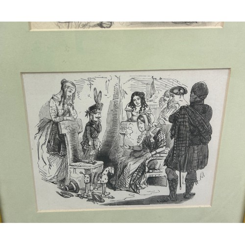 125 - JOHN LEECH (BRITISH 1817-1864) FOR PUNCH MAGAZINE: A PENCIL DRAWING ON PAPER 'JUST KILTED - A SCENE ... 